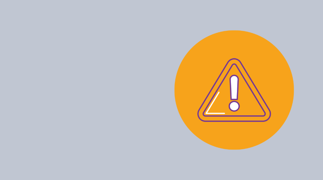 Yellow Circle With Warning Triangle Inside With White Exclamation Mark