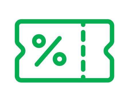 Green Icon Of A Voucher