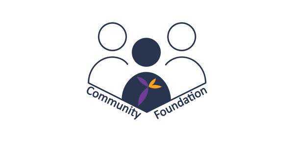 Navy Text Community Foundation With Outline Of Three People