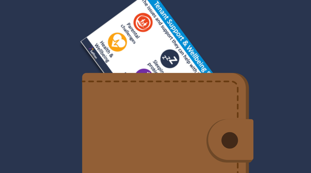 Brown Wallet With Card Inside