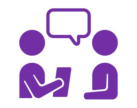 Icon Of Two People In Conversation