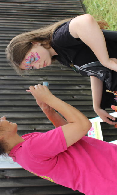 Girl Having Her Face Painted