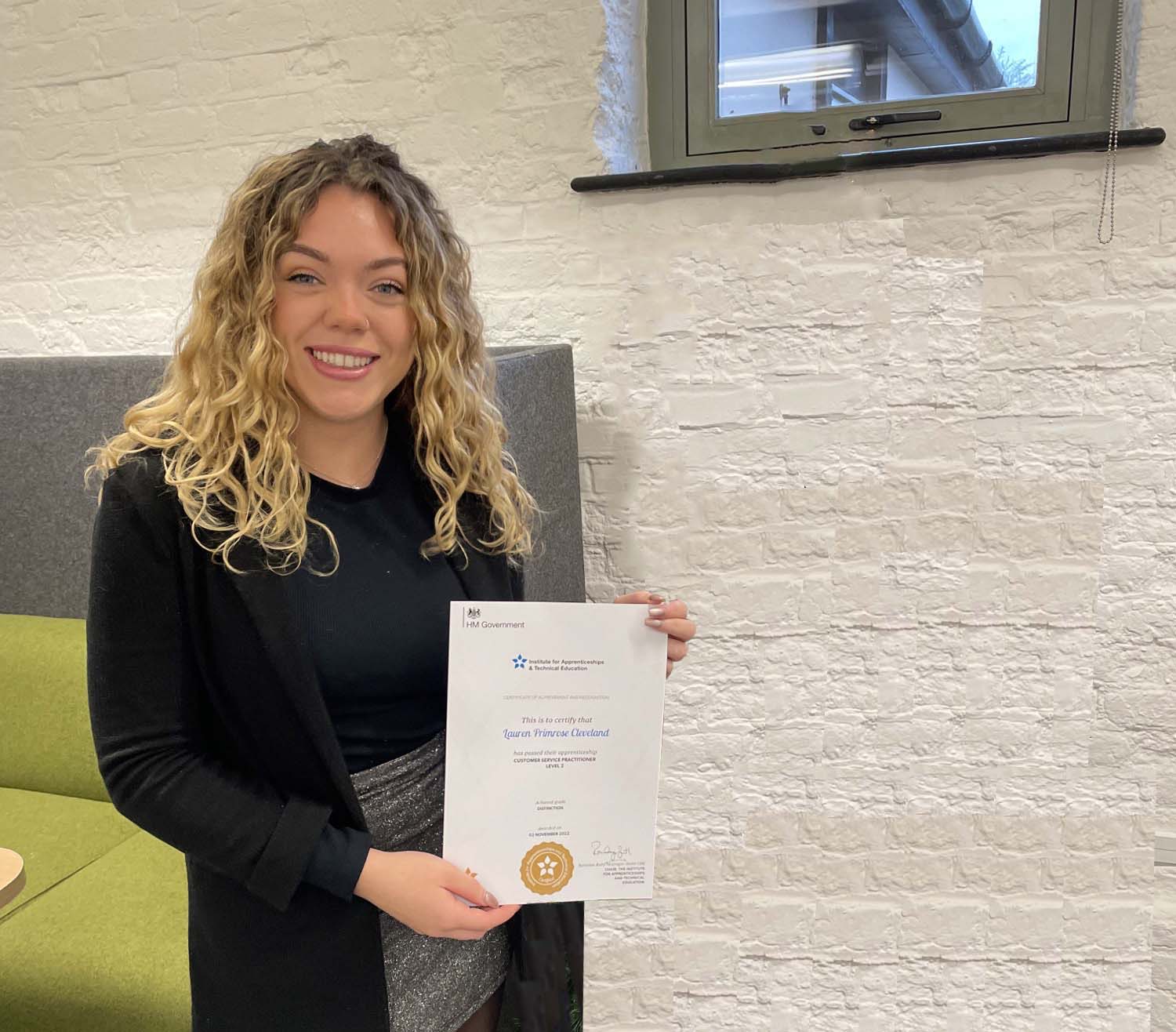 Saffron Apprentice Holding Certificate 