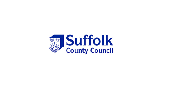 Coat Of Arm With Suffolk County Council In Blue Text