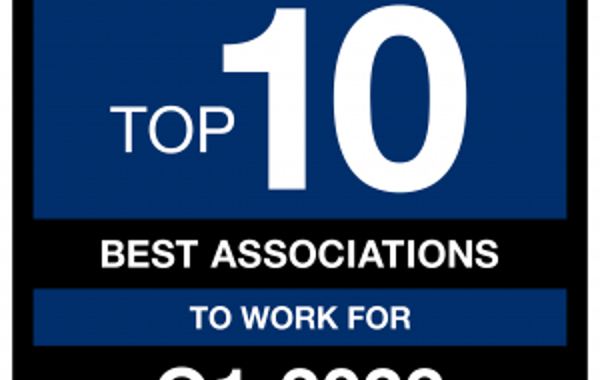 Top 10 Housing Association To Work For Award In Blue And Black