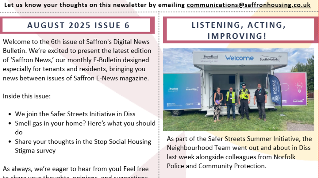 Screenshot Saffron News August 2025