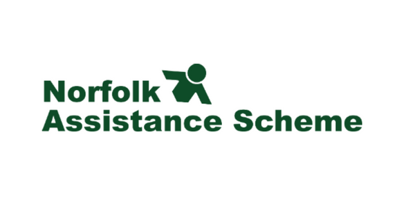 Norfolk Assistance Scheme Text In Green With Green Person Norfolk Assistance Scheme Text In Green With Green Person