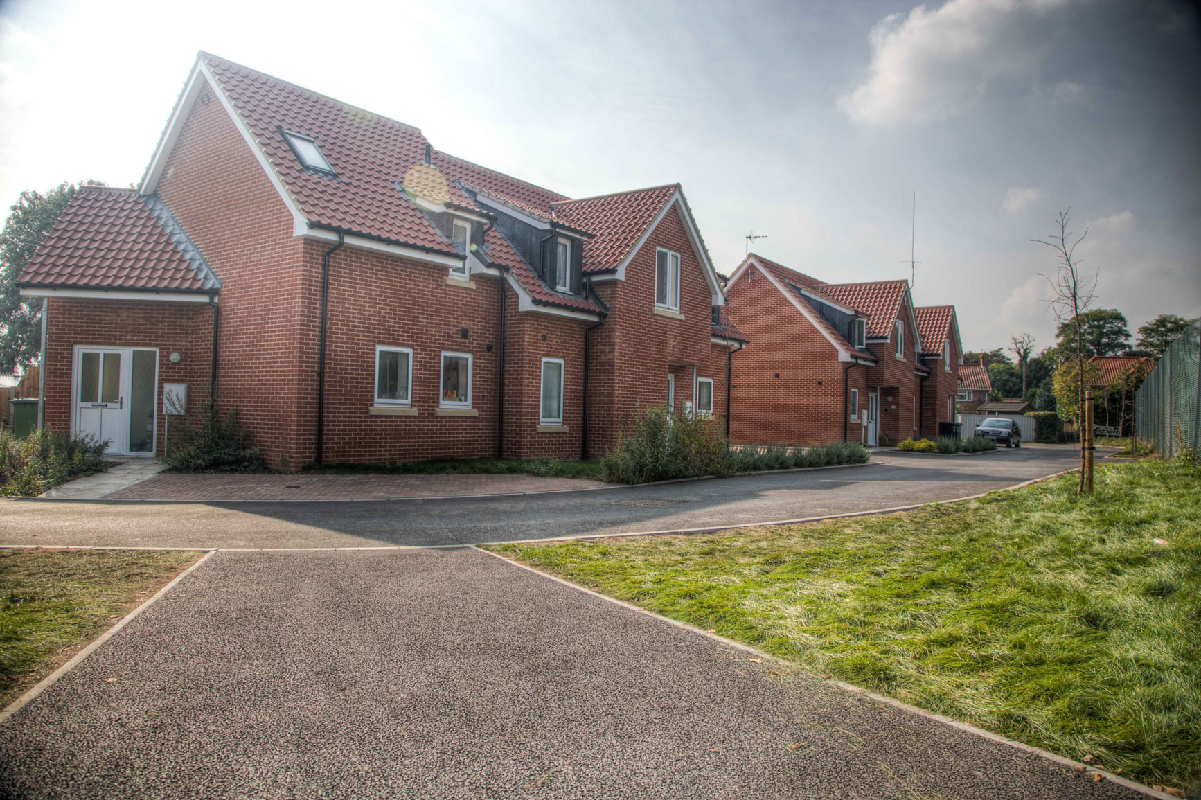 Row Of Red Brick Houses