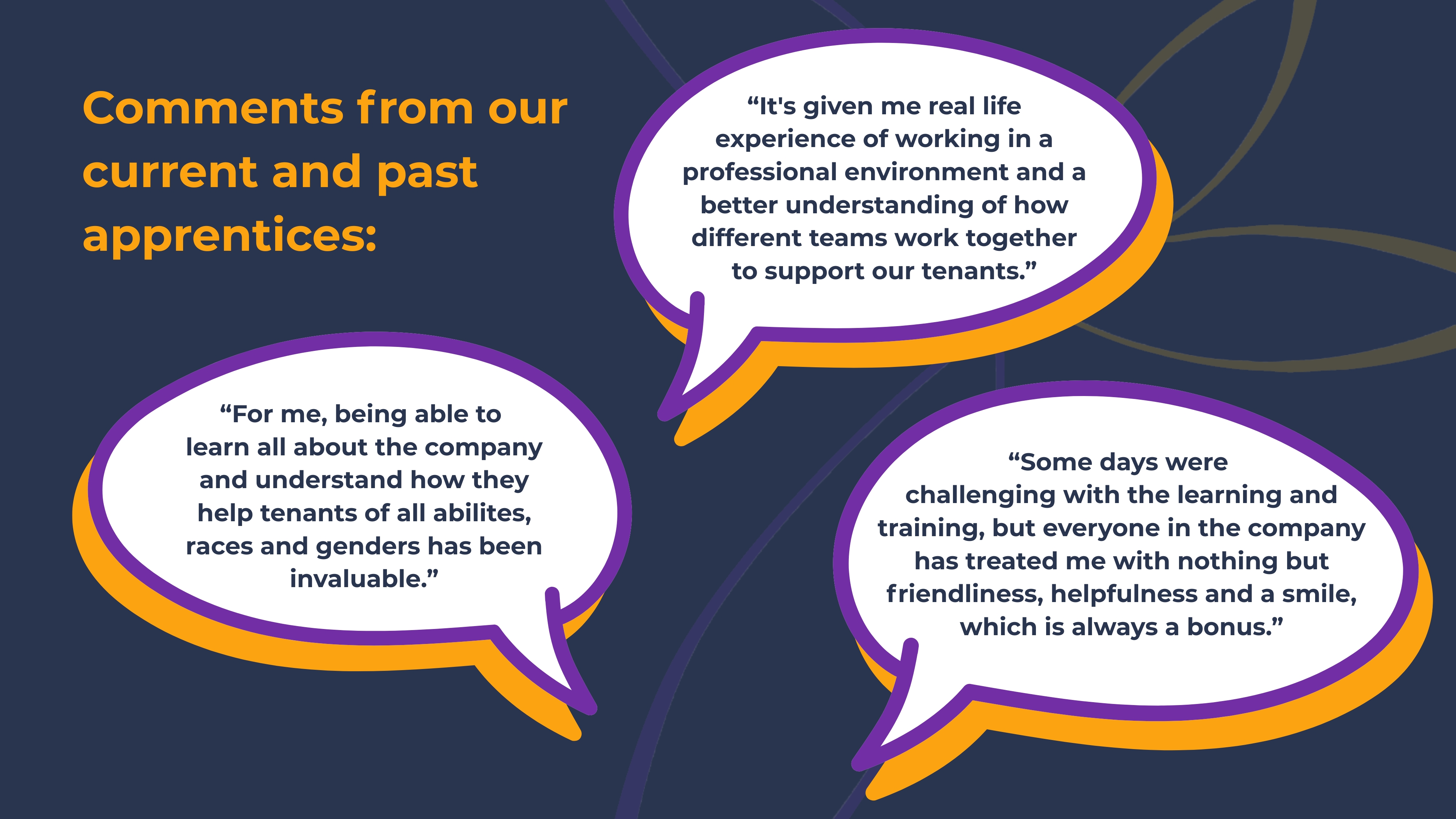 Comments from apprentices