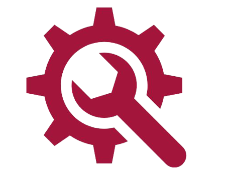 Red Spanner Inside A Wheel