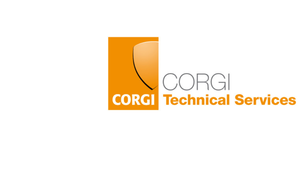 Orange Box With Corgi Written Inside In White And Technical Services Written Next To The Box In Orange