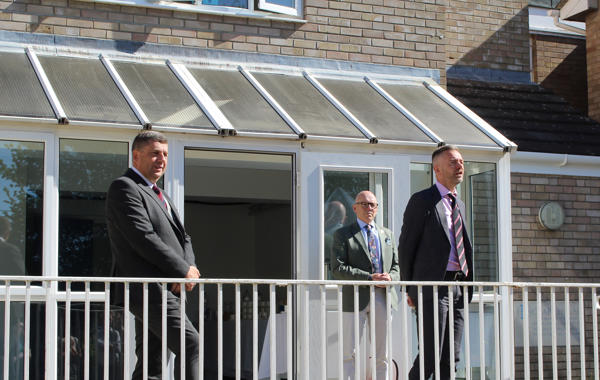 Graham Minshull, Deputy Leader of South Norfolk Council, Trevor Holden, Managing Director of Broadland District and South Norfolk Councils, James Francis, CEO of Saffron Housing Trust