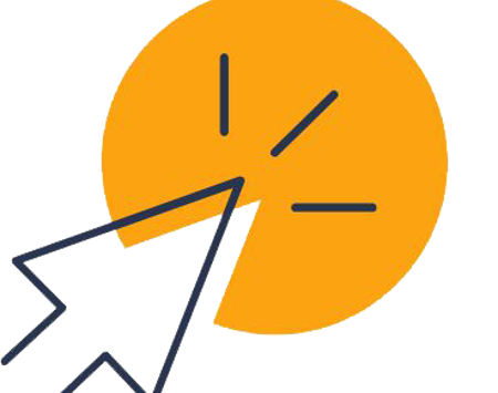 Triangle Outline Sitting In a Yellow Circle 