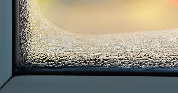 Window With Condensation Droplets