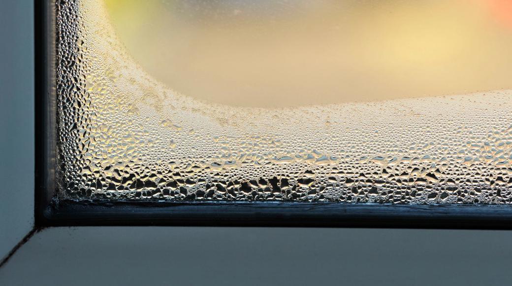 Window With Condensation Droplets